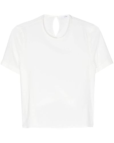 Peserico Bluse mit rundem Ausschnitt - Weiß
