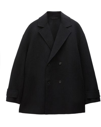 Filippa K Double-breasted Wool-cashmere Coat - Black