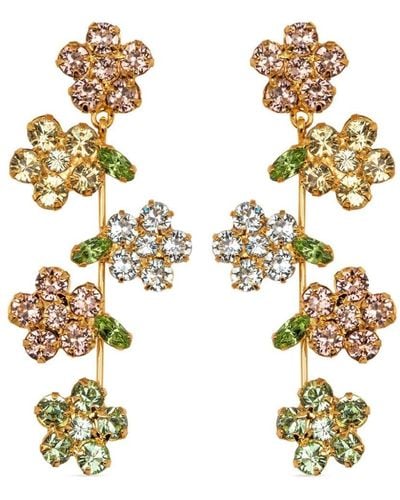 Jennifer Behr 18kt Gold Plated Verity Crystal Drop Earrings - Metallic