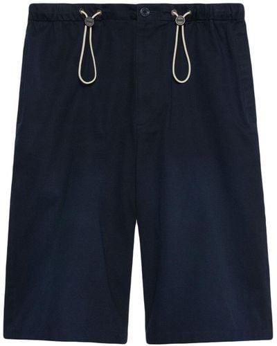 Gucci Shorts aus Baumwolldrell mit Stickerei - Blau