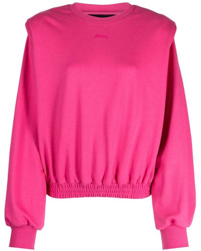 Juun.J Logo-embroidered Cotton Sweater - Pink