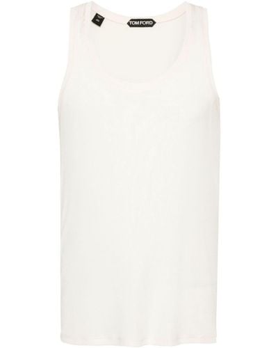 Tom Ford Ribbed Tank Top - White