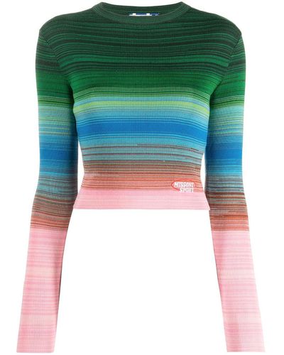 Missoni Chevron-stripe Sweater - Green