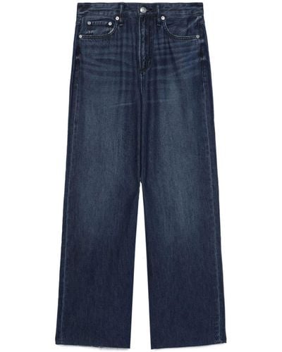 Rag & Bone Jeans a gamba ampia Featherweight Logan - Blu