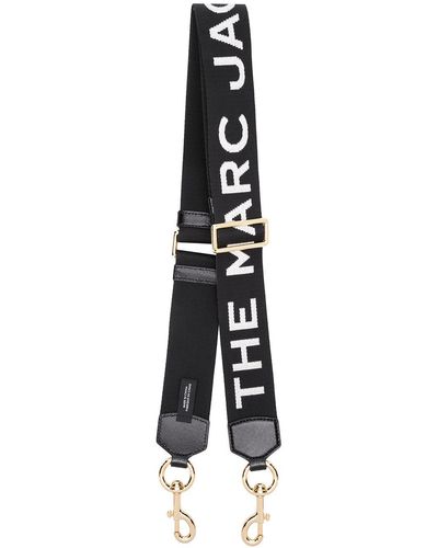 Marc Jacobs Women Logo Webbing Strap Black - White
