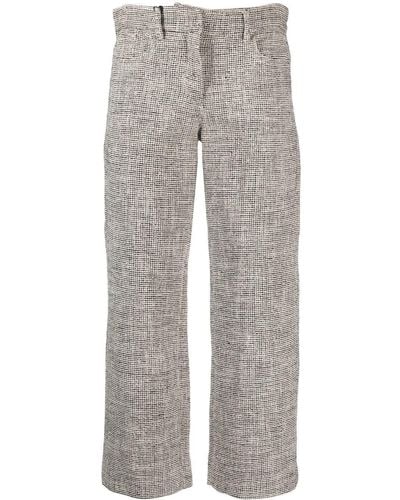 Max Mara Cropped Bouclé Trousers - Grey