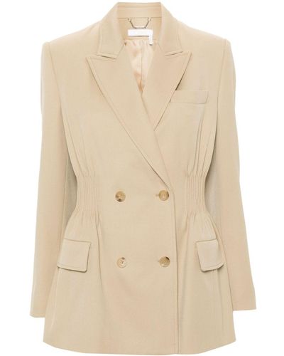 Chloé Double-breasted Blazer - Natural