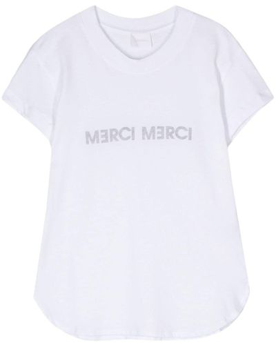 ..,merci T-Shirt mit Logo-Print - Weiß