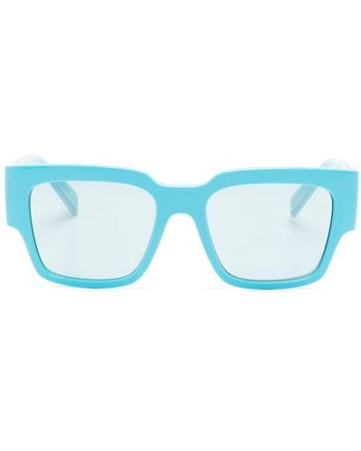 Dolce & Gabbana Logo-engraved Square-frame Sunglasses - Blue