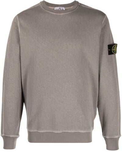Stone Island Sweater Met Compass-logopatch - Grijs