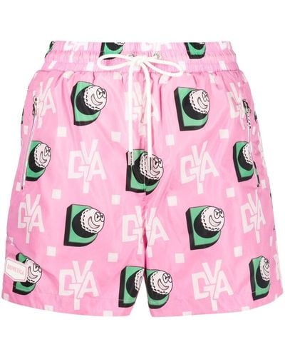 Duvetica Shorts mit Logo-Print - Pink
