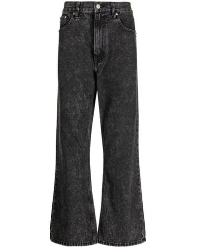 Izzue Stud-embellished Straight-leg Jeans - Black