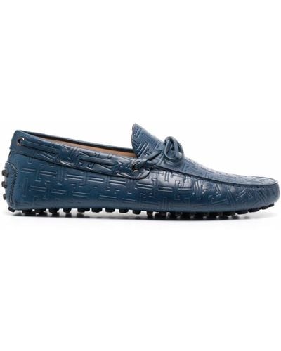 Tod's Gommino Embossed Loafers - Blue