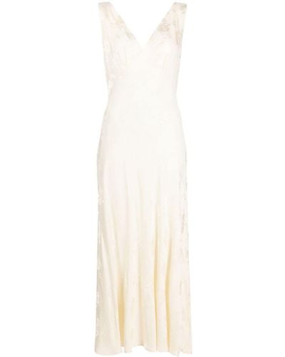 RIXO London Sandrine フローラル ドレス - ホワイト