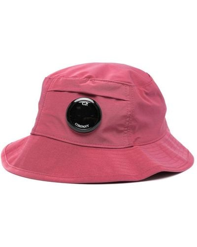 C.P. Company Lens-detail Taffeta Bucket Hat - Pink