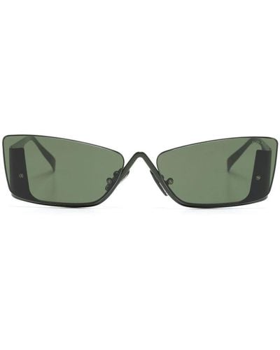 Prada Runway Rectangle-frame Sunglasses - Green