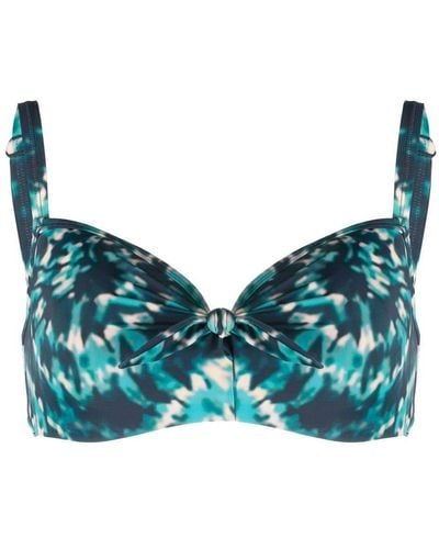 Marlies Dekkers Top de bikini con diseño tie-dye - Azul