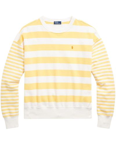 Polo Ralph Lauren Polo Pony-embroidered Striped T-shirt - Yellow