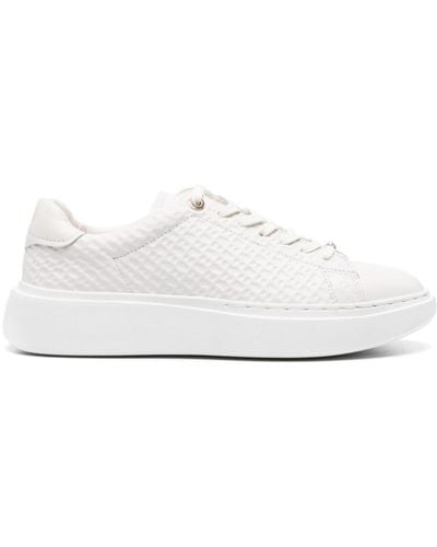 BOSS Amber Tenn Leather Trainers - White