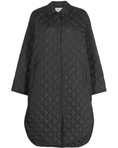 Totême Quilted Cocoon Coat - Grey