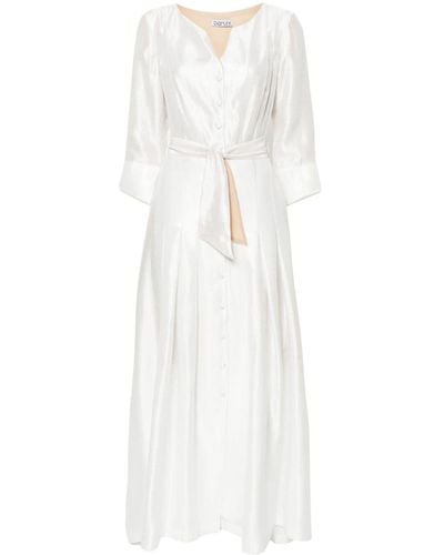 Baruni Cosmos Belted Maxi Dress - White