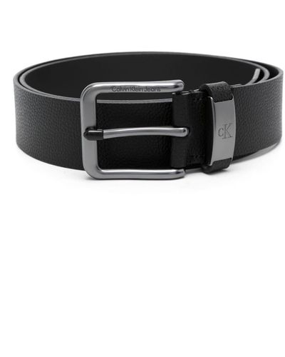 Calvin Klein Buckle-fastening Leather Belt - Black