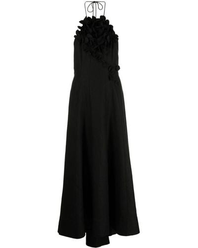 Acler Midi-jurk Met Halternek - Zwart