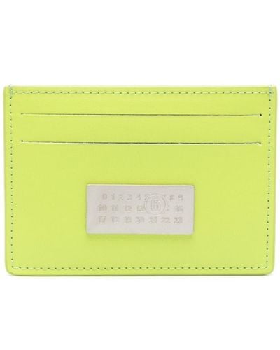MM6 by Maison Martin Margiela Numeric Leather Card Holder - Yellow