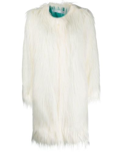 Alabama Muse Oversized-Mantel aus Faux Fur - Weiß