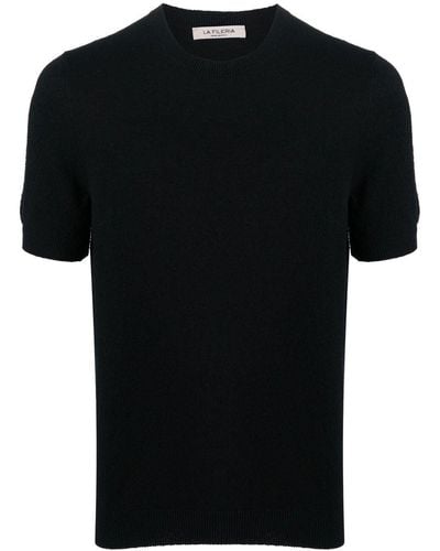 Fileria Jersey Short-sleeved Polo Shirt - Black