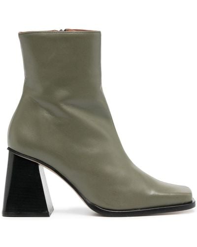 Alohas South 90mm Leather Ankle Boots - Green
