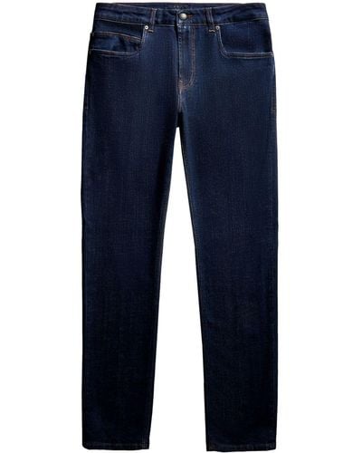 Fay Slim-Fit-Jeans mit Logo-Applikation - Blau