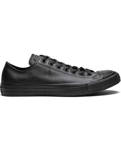 Converse Chuck Taylor All Star Ox "black Leather" Sneakers