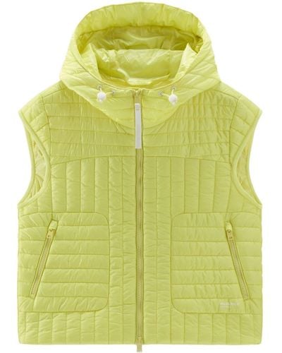 Woolrich Hooded Quilted Gilet - Green