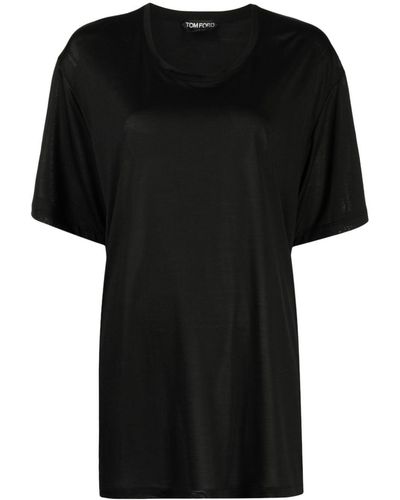 Tom Ford Short-sleeved Silk T-shirt - Black