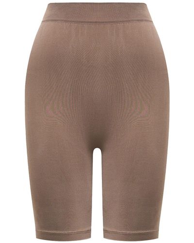 12 STOREEZ High-waisted Cycling Shorts - Brown