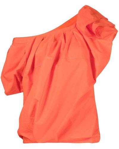 3.1 Phillip Lim Gathered-detail Off-shoulder Blouse - Orange