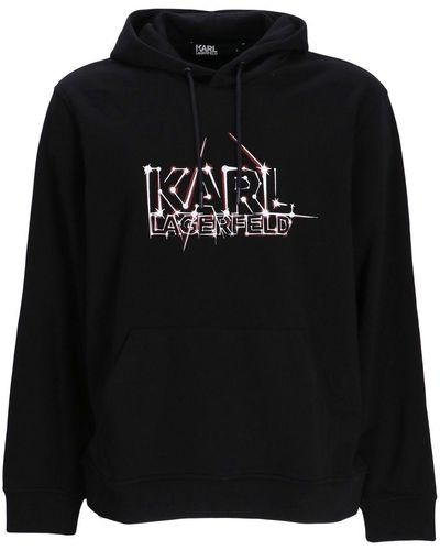 Karl Lagerfeld Hoodie Met Logoprint - Zwart