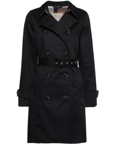 Barbour Short Greta Trench Coat - Black