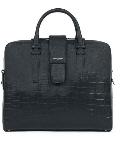 Maison Margiela Fusion Leather Briefcase - Black