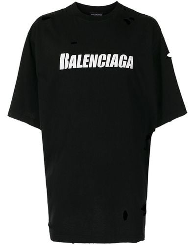 Balenciaga Caps Destroyed Flatground - Black