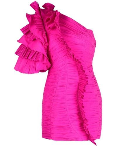 Acler Ascot Ruffled Minidress - Pink