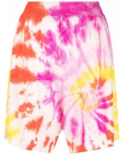 Stella McCartney Shorts Met Tie-dye Print - Roze
