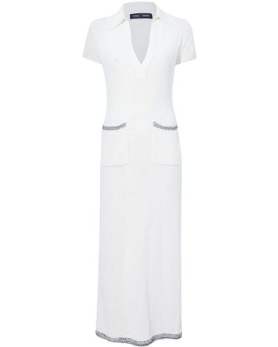 Proenza Schouler Contrast-trim Knit Dress - White