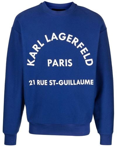 Karl Lagerfeld Athleisure Logo-print Sweatshirt - Blue