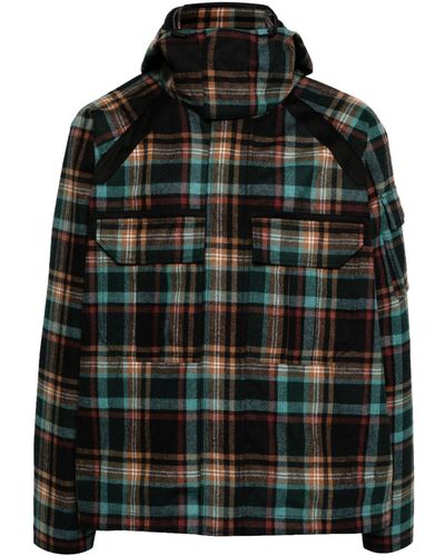 PS by Paul Smith Plaid Hooded Jacket - Black
