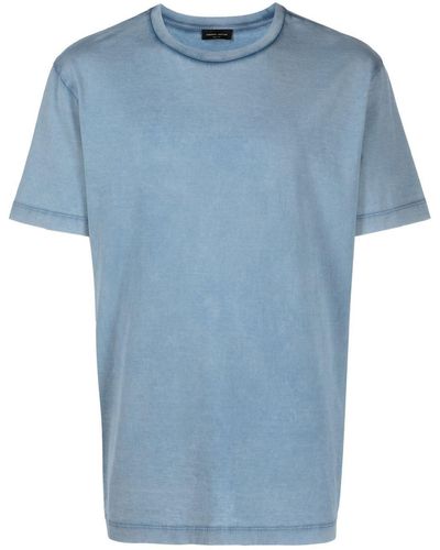 Roberto Collina Washed Cotton T-shirt - Blue