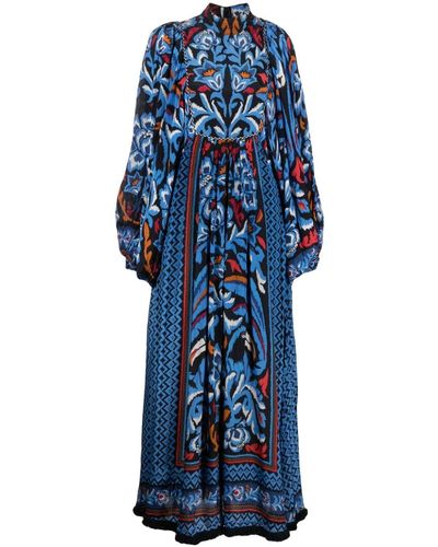 FARM Rio Toucan Scarf ドレス - ブルー