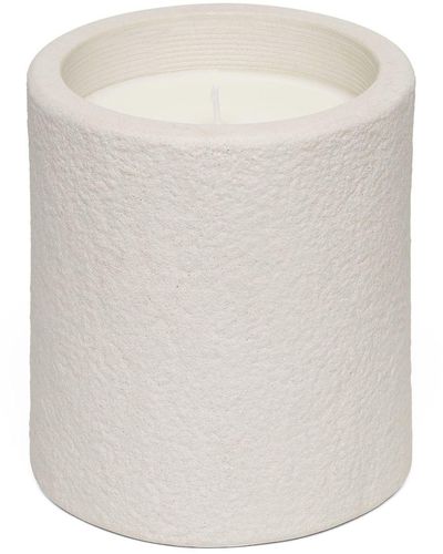 Brunello Cucinelli Maxi textured stone scented candle (2919g) - Bianco