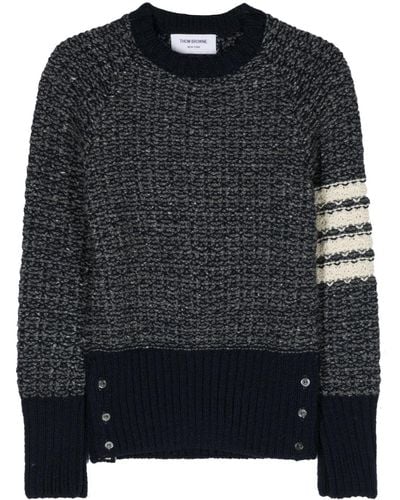 Thom Browne 4-Bar stripe chunky-knit jumper - Schwarz